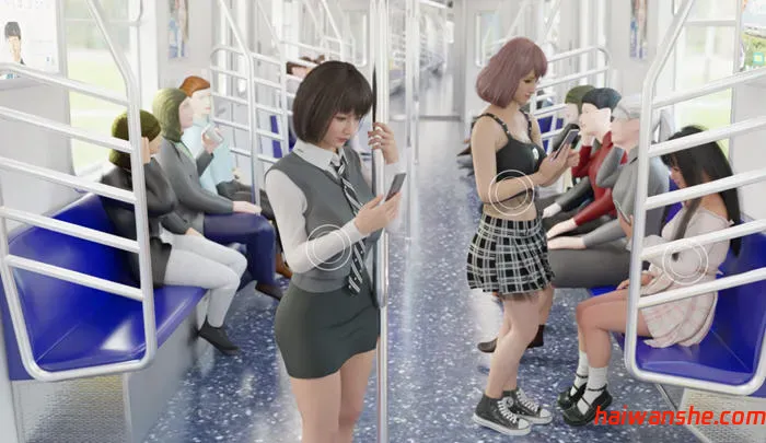 电车上的个性女孩 官方中文版 互动SLG游戏 2.5G